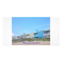 Casas de playa tarjeta con foto personalizada