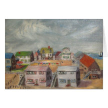 Casas de playa tarjetas