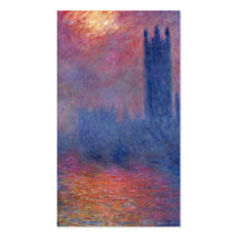 Casas del parlamento - Claude Monet Plantilla De Tarjeta De Negocio