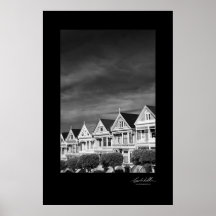 Casas del Victorian en la calle de Steiner, cuadra Poster