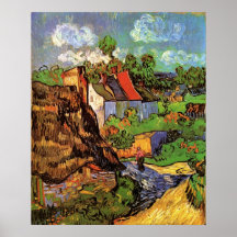 Casas en Auvers Impresiones