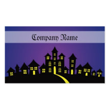 Casas encantadas de Halloween Plantillas De Tarjetas De Visita
