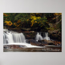 Cascada del otoño posters