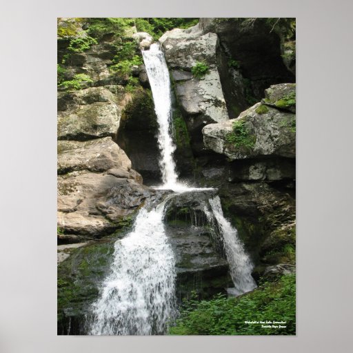 Cascada en las caídas de Kent, Connecticut - impre Posters