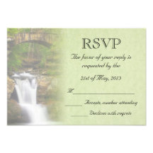 Cascada que casa RSVP Invitacion Personal