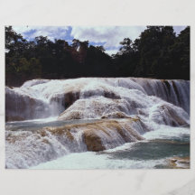 Cascadas de Azul del Agua, estado de Chiapas, Méxi Tarjetón