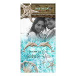 Cáscaras del azul de los delfínes de Photocard del Tarjetas Fotográficas