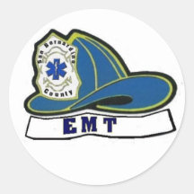 Casco de EMT Etiquetas Redondas