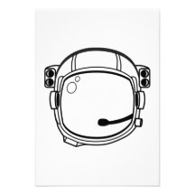 Casco de espacio del astronauta invitación personalizada