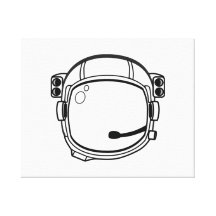 Casco de espacio del astronauta impresiones en lona
