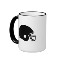 Casco de fútbol americano tazas de café