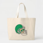 Casco de fútbol americano verde bolsas de mano