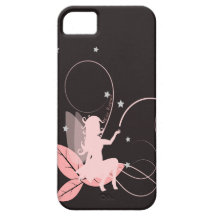 Casco hada rosada arabesco y estrellas iPhone 5 Case-Mate cárcasas