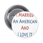 Casé a un americano y lo amo pins