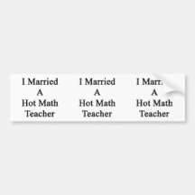 Casé a un profesor de matemáticas caliente etiqueta de parachoque