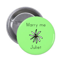 Cáseme botón verde de Juliet Pin