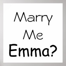 ¿Cáseme Emma? Impresión enorme Impresiones
