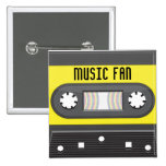 Casete fabuloso de la música con el botón de la ci