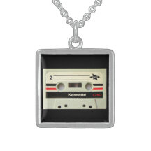 casete retro geeky del vintage de los años 80 joyeria personalizada