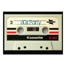 casete retro geeky del vintage de los años 80 comunicado personalizado