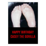CASEY DEL FELIZ CUMPLEAÑOS EL GORILA TARJETAS