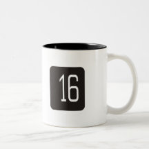 Casilla negra #16 tazas de café