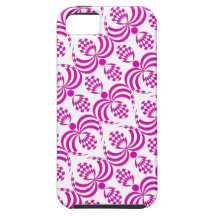 CASO _222 PINK/WHITE DE LA MODA IPHONE5 iPhone 5 Case-Mate FUNDAS