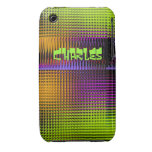 Caso abstracto moderno del iPhone 3 con nombre iPhone 3 Protectores