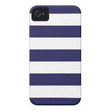 Caso ancho del iPhone de la raya de los azules mar iPhone 4 Cobertura