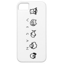Caso animal de IPhone del teléfono del vegano iPhone 5 Case-Mate Cárcasa