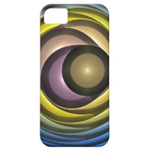 Caso artístico del fractal con formas geométricas iPhone 5 Case-Mate fundas