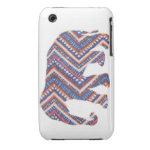 Caso azteca del iPhone 3g/3gs del elefante Case-Mate iPhone 3 Protectores