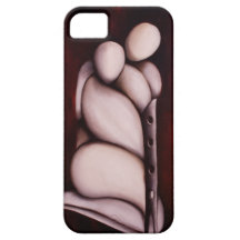 Caso cariñoso del iPhone 5 del arte del abrazo iPhone 5 Case-Mate Coberturas