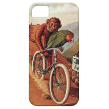 Caso chistoso del iPhone de la bicicleta del loro  iPhone 5 Case-Mate Coberturas