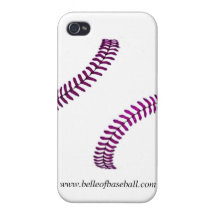 Caso de costura del iPhone del béisbol femenino y  iPhone 4 Funda
