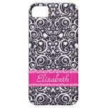 Caso de encaje del iPhone 5 del modelo del damasco iPhone 5 Funda