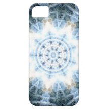 Caso de encargo del iPhone. Diseño azul y blanco a iPhone 5 Case-Mate Fundas
