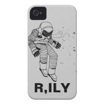 Caso de IPhone 4/4S - astronauta flotante Case-Mate iPhone 4 Carcasas