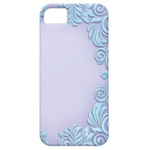 Caso de IPhone de la hoja de la Aguamarina-Lila iPhone 5 Case-Mate Funda