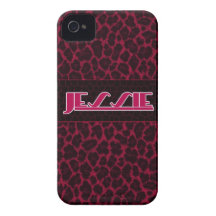 Caso de IPhone del estampado leopardo de las rosas iPhone 4 Case-Mate Protector