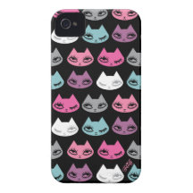 Caso de Iphone del gatito por la pelusa Case-Mate iPhone 4 Cárcasa