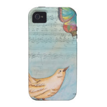 Caso de Iphone del pájaro cantante iPhone 4 Carcasa