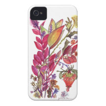 Caso de IPhone del ramo de la hoja iPhone 4 Cárcasa