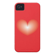 caso de la pendiente del corazón de Barely There d iPhone 4 Carcasas