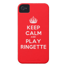 Caso de Ringette IPhone 4 - "guarde la calma" - ro iPhone 4 Case-Mate Coberturas