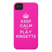 Caso de Ringette IPhone 4 - "guarde la calma" - ro Case-Mate iPhone 4 Cárcasa