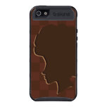 Caso de Skinit del iPhone 5 de la silueta del Afro funda skinit