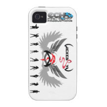 caso del ambiente del iPhone 4/4S - chicas/alas de Vibe iPhone 4 Funda