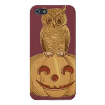 Caso del búho de Halloween del vintage iPhone 5 Funda