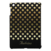 Caso del iPad del lunar del oro mini iPad Mini Funda